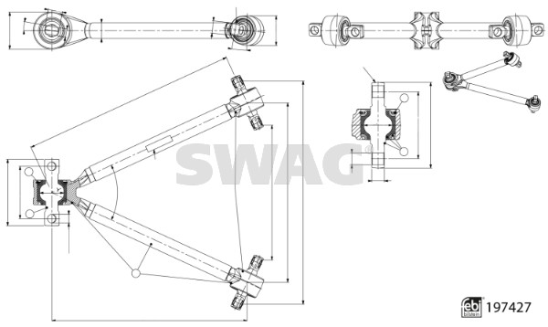 Brat, suspensie roata 33 11 2624 SWAG